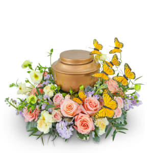 Wind Beneath My Wings Urn Surround Flower Bouquet