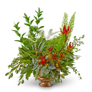 Verdant Farewell Urn Flower Bouquet