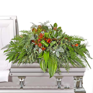 Verdant Farewell Casket Spray Flower Bouquet