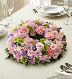 Multicolor Pastel Centerpiece Flower Bouquet