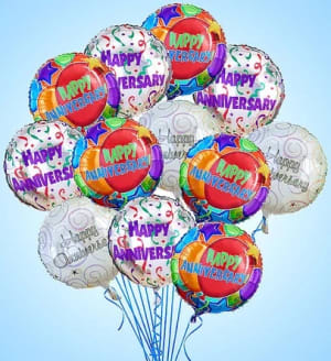 Air-Rangement® - Anniversary Mylar Balloons Flower Bouquet