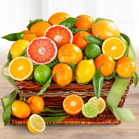 Citrus Wonder Gift Basket Flower Bouquet