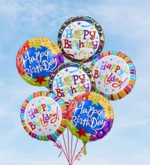 Air-Rangement® - Birthday Mylar Balloons Flower Bouquet