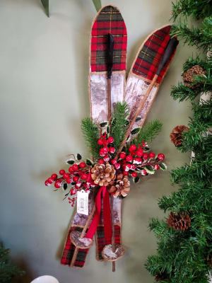 Holiday Skis Flower Bouquet