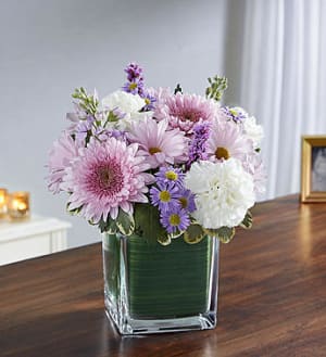 Healing Tears™ in Lavender and White Flower Bouquet