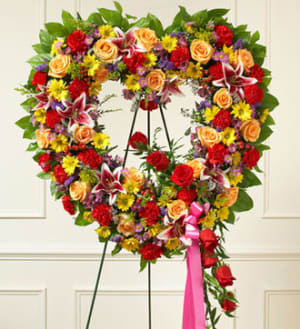 Bright Standing Open Heart Flower Bouquet