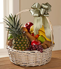 Sincerest Sympathy Fruit Basket Flower Bouquet