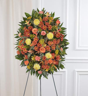 Sympathy Standing Spray - Fall Flower Bouquet