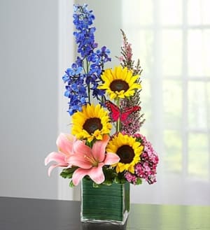 Spring Sensation™ Cube Flower Bouquet