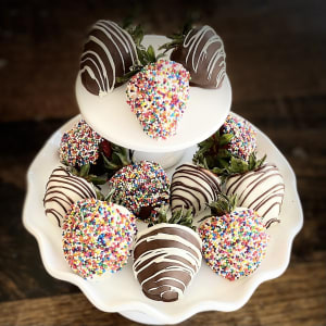 Celebration Chocolate Dipped Strawberries Flower Bouquet