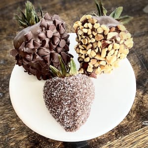 Fancy Chocolate Dipped Strawberries Flower Bouquet