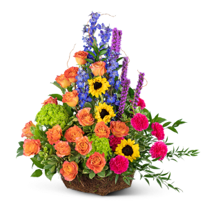 Treasured Memories Basket Flower Bouquet