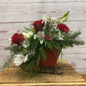 Sleigh This Flower Bouquet