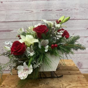 Sleigh This Flower Bouquet