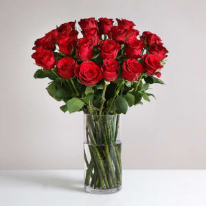 RED ROSES IN A VASE Flower Bouquet