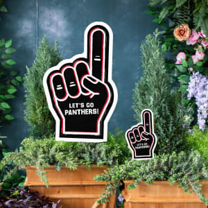 Foam Finger Yard Stake Flower Bouquet