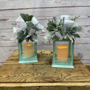 Pastel Winter Silk (Artificial) Lantern Flower Arrangement Pastel Winter Silk (Artificial) Lantern Flower Bouquet