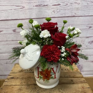 Holiday Cookie Jar Arrangement Flower Bouquet