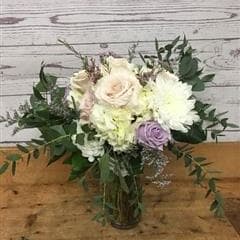 Delicate Blush and Lavender Wedding Flowers Flower Bouquet