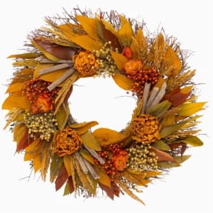 Country Citrus Dried Wreath Flower Bouquet