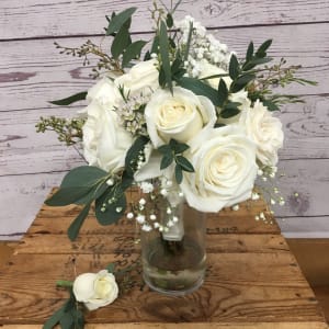 Magnificent Marsala, Blush and Sage Wedding Flowers Flower Bouquet