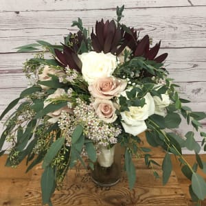 Magnificent Marsala, Blush and Sage Wedding Flowers Flower Bouquet