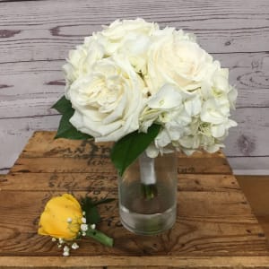 Sophisticated Elegance All White Wedding Package Flower Bouquet