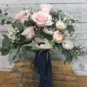 Angelic Anemone, Blush and Baby's Breath Wedding Flowers Flower Bouquet