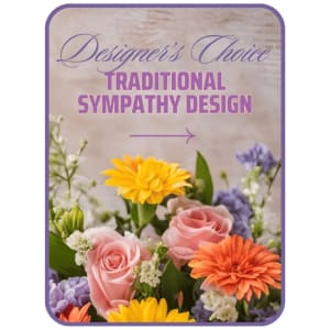 Designer's Choice - Traditional Sympathy Design Flower Bouquet