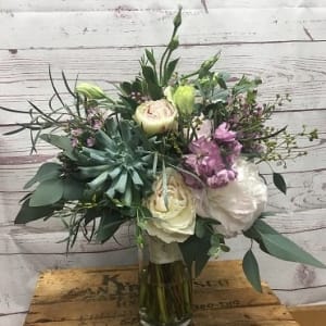 Posh Peony, Succulent and Mauve Wedding Flowers Flower Bouquet