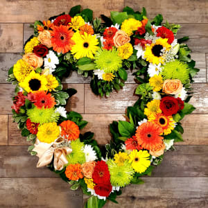 Bright Heart Wreath Flower Arrangement Bright Heart Wreath Flower Bouquet