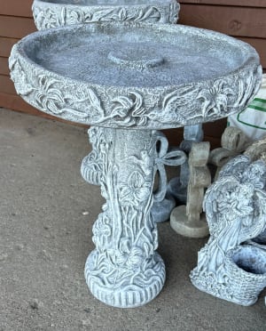 Large Bird Bath Flower Arrangement Large Bird Bath Flower Bouquet