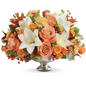 Teleflora's Harvest Shimmer Centrepiece Flower Bouquet