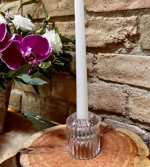 Small Candle Holder #2 With Candle Flower Bouquet