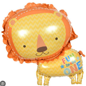 Fun to be One Lion Balloon Flower Bouquet