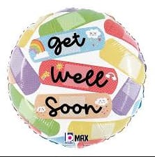 Get Well Soon Band-aid Balloon Flower Bouquet