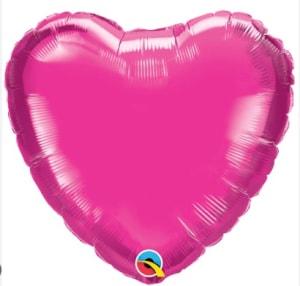 Pink Heart Balloon Flower Bouquet