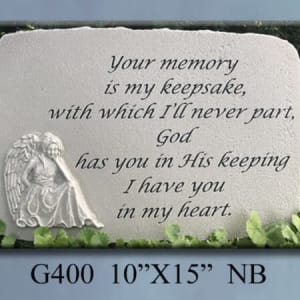 Memory is My Keepsake Memorial Stone Flower Arrangement Memory is My Keepsake Memorial Stone Flower Bouquet