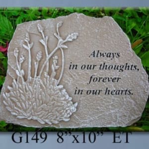 Always In Our Thoughts Memorial Stone Flower Bouquet