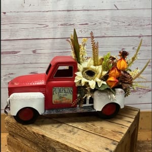 Fall Pumpkin Truck Silk (Artificial)