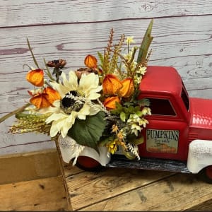 Fall Pumpkin Truck Silk (Artificial)
