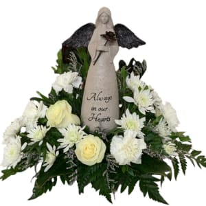 Always in our Hearts Angel Flower Bouquet