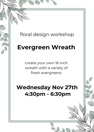 Workshop Nov 27 Flower Bouquet