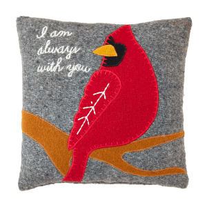 Cardinal Felt Pillow Flower Bouquet