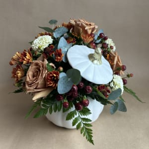 White Pumpkin Flower Bouquet