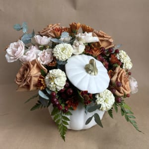 White Pumpkin Flower Bouquet