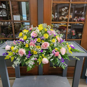 Heavenly Garden Casket Spray Flower Bouquet