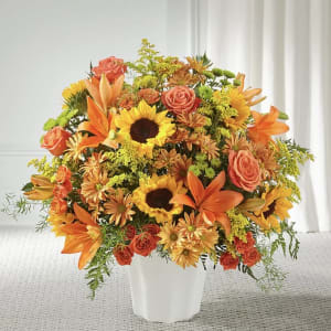 Harvest of Comfort Basket Flower Bouquet