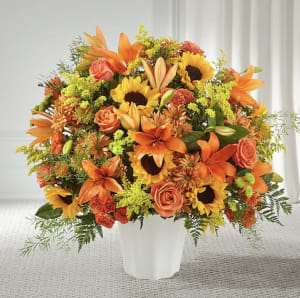 Harvest of Comfort Basket Flower Bouquet