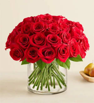 Contemporary Red Roses Flower Bouquet